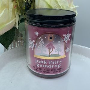 Bath & Body Works Pink Fairy Gumdrop Signature Single Wick Candle
